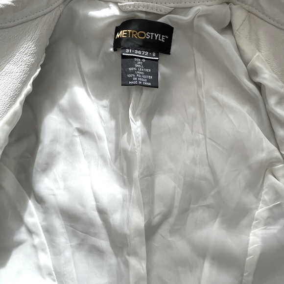 White Leather Top - Picture 4 of 7